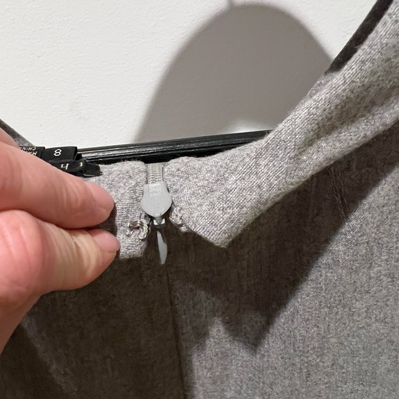 Theory Magrite W Gray Cowl Neck Virgin Wool Angora Mini Dress - Picture 9 of 10